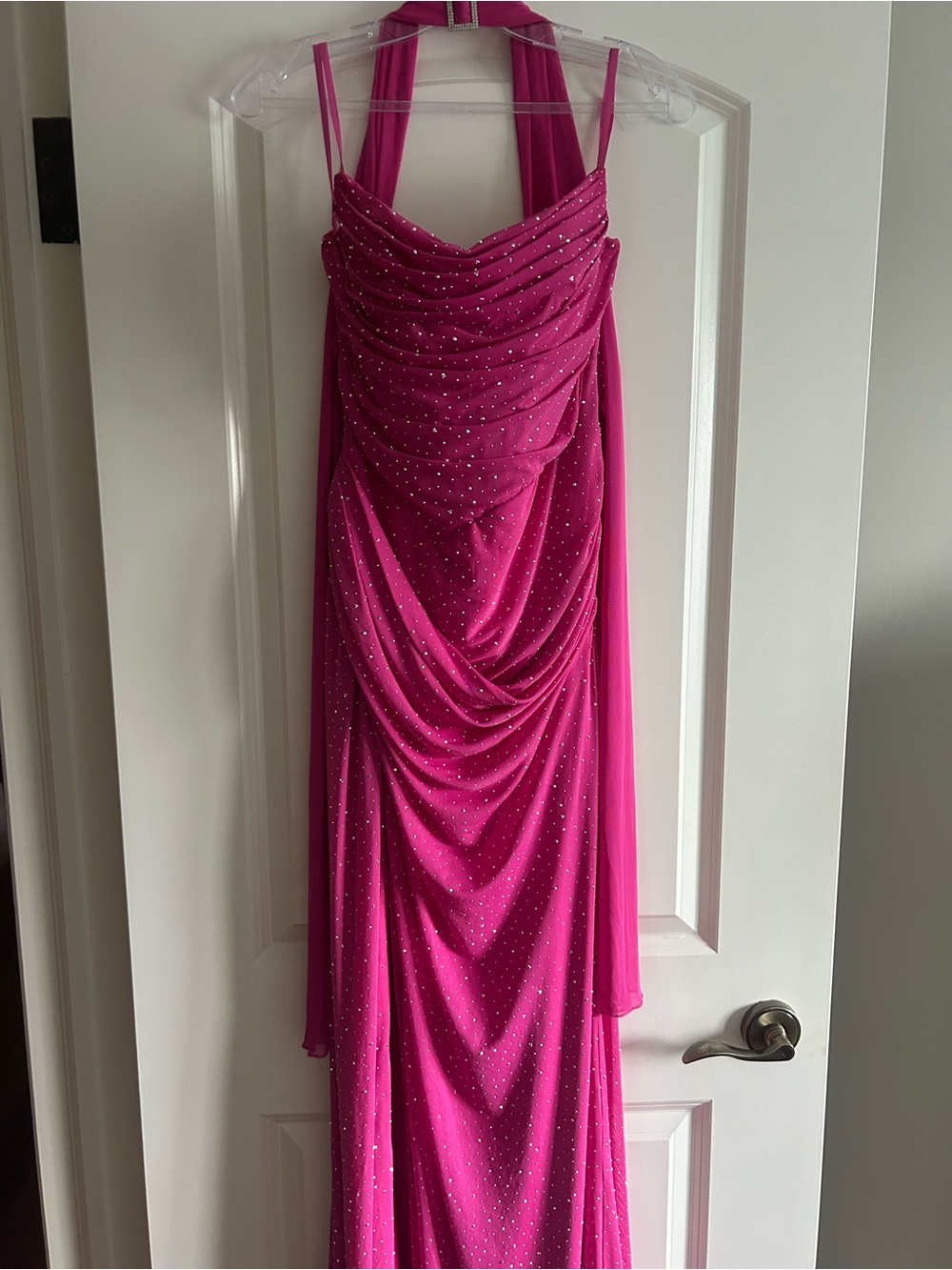 Ladivine Strapless Fuchsia Formal Gown